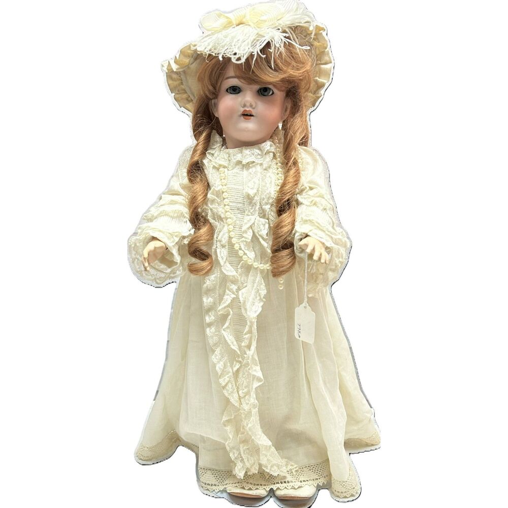 22" German Bisque Doll 390 Mold – Made in Germany – Victorian Dress